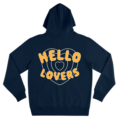 Hello Lovers Logo Navy Hoodie
